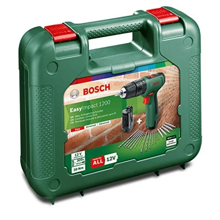 Akülü Darbeli Vidalama EasyImpact 1200 (2 Adet Akü, 12 Volt Sistem, 19 Parça Aksesuar, Taşıma Çantası İçinde)
