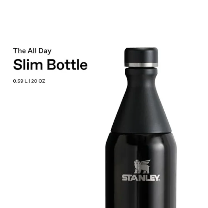 All Day Slim Soğuk Su Termosu 0.60 Litre - Siyah | Paslanmaz Çelik