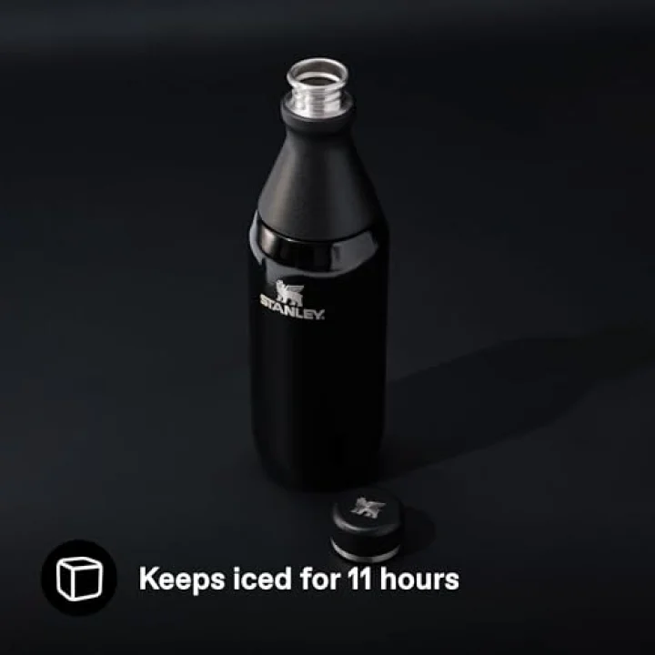 All Day Slim Soğuk Su Termosu 0.60 Litre - Siyah | Paslanmaz Çelik