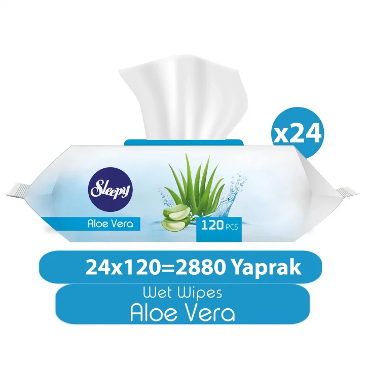 Aloe Vera Islak Havlu 24x120 (2880 Yaprak)