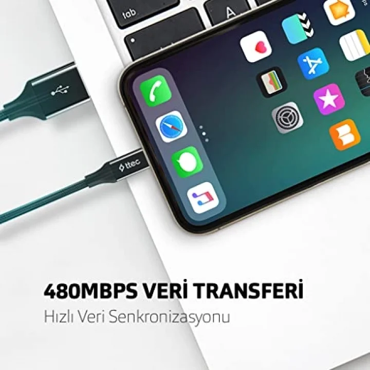 AlumiCable iPhone ile Uyumlu Şarj Kablosu - Uzay Grisi (2DK16UG)