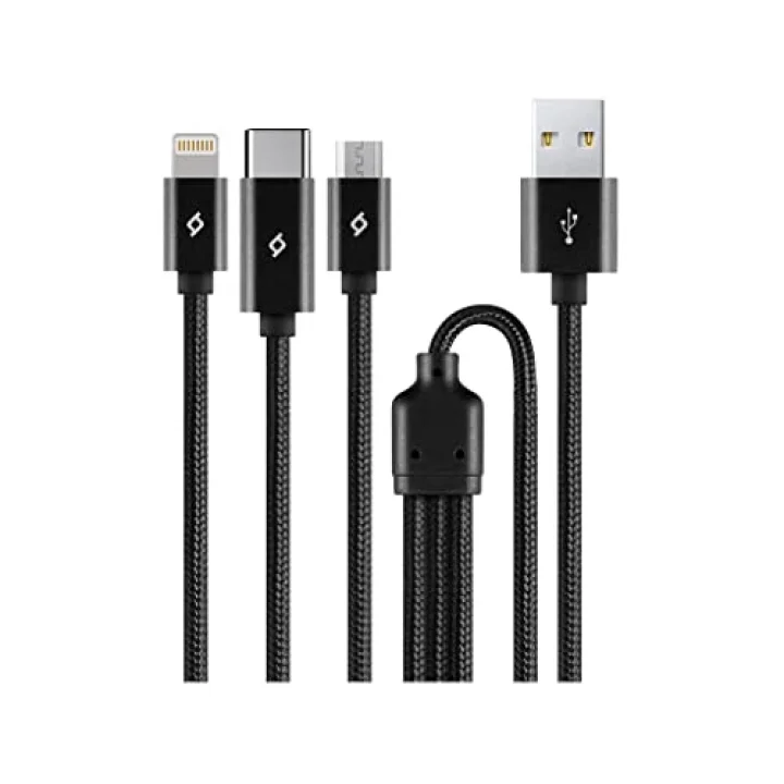 AlumiCable Trio Şarj Kablosu 1mt. Type-C, Lightning, Micro USB