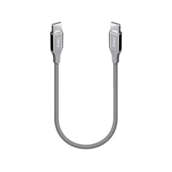 AlumiCable USB-C - USB-C 30cm 65W PD/QC Hızlı Şarj/Data Kablosu Uzay Grisi Uzay Grisi 2DK50UG