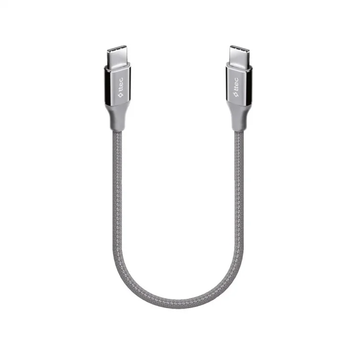 AlumiCable USB-C - USB-C 30cm 65W PD/QC Hızlı Şarj/Data Kablosu Uzay Grisi Uzay Grisi 2DK50UG