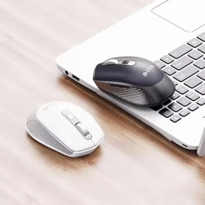 AM204 Çift Modlu Bluetooth ve Kablosuz 1600DPI Şarj Edilebilir Optik Mouse Beyaz
