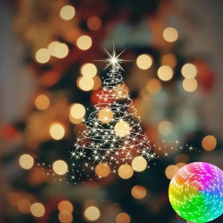 Amber LED Pixel Rgb Magic Peri ışık - 5v Usb Girişli, Bluetooth Uygulamalı, Uzaktan Kumandalı, Müziğe Duyarlı, Suya Dayanıklı, Parti, Yılbaşı, Doğum Günü, Eğlence için (10 Metre)