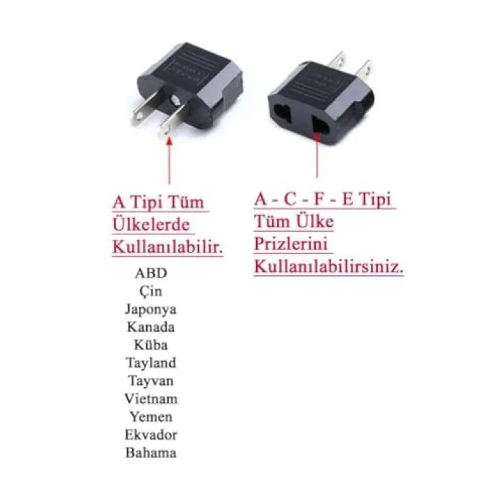 Amerikan - Türk Çevirici Adaptör