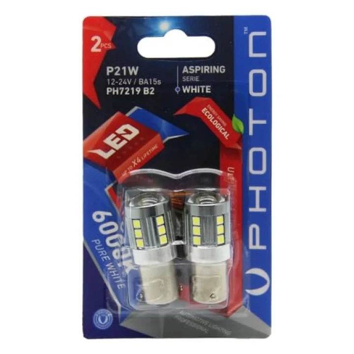 Ampul P21W 12-24V 93 Led (2Li Blister) PHT PH7219 B2