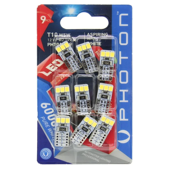 Ampul T10 W5W 12V 10Smd Led (9Lu Blister) - PHT PH7010 B9