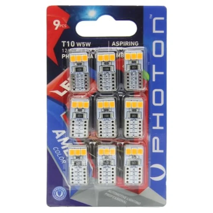Ampul T10 W5W 12V 10Smd Led Amber (9Lu Blister) PHT PH7010 Na B9