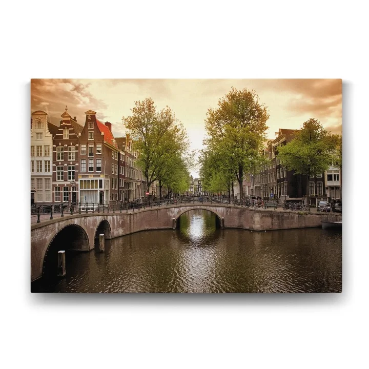 Amsterdam Kanal Tablosu - 75x50cm