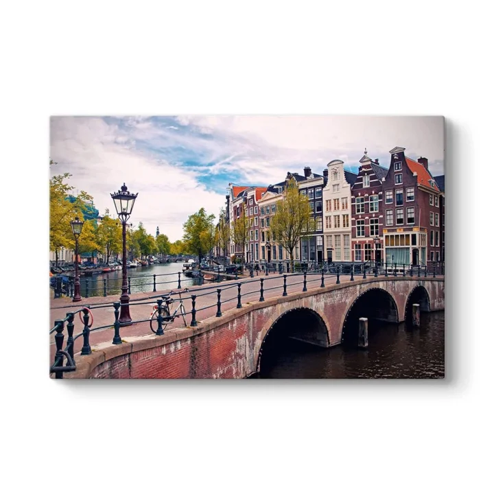 Amsterdam Köprü Kanal Tablosu 45 x 30