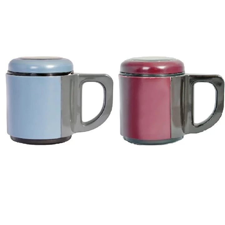 AND430 İçi Çelik Dışı Plastik Kupa Mug, Kırmızı/ Mavi, 500 mg