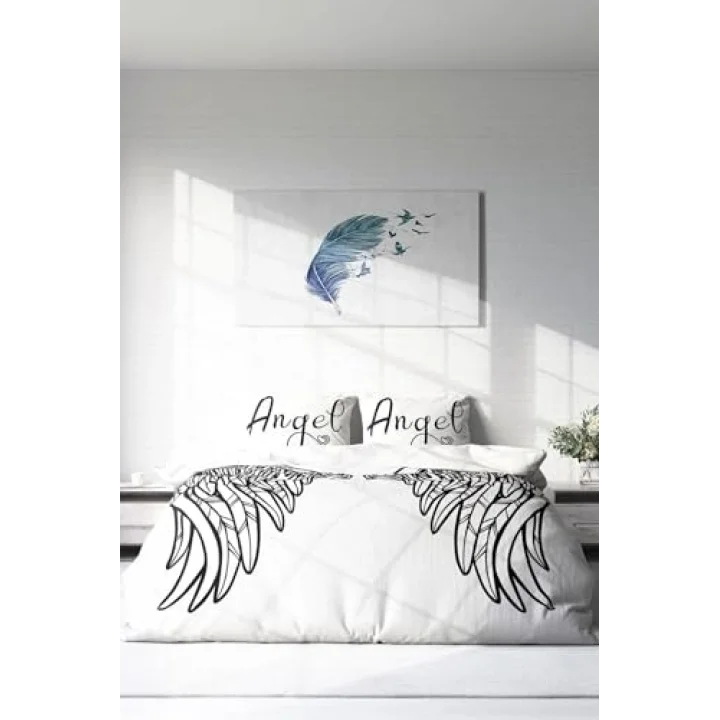 Angel Wing Modern Çift Kişilik Nevresim Takımı, monohome4043