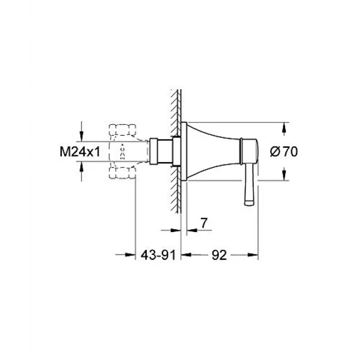 Ankastre Stop Valf Grandera Krom – 29420000