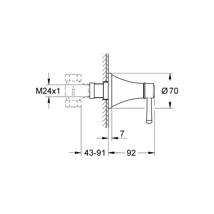 Ankastre Stop Valf Grandera Krom – 29420000