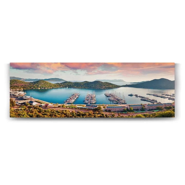 Antalya Kaş Panorama Tablo - 150x50cm