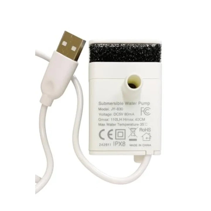 Anti-Burnt Özellikli, Ledli, USB, Evcil Hayvan Su Sebili Yedek Pompa