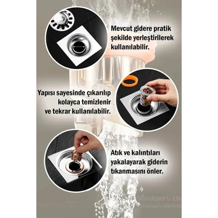 Anti Koku Önleyici,Gider Pis Koku Önceliyici,Böcek Önleyeci,Duş Yer Sifonu Geri Akış Önle