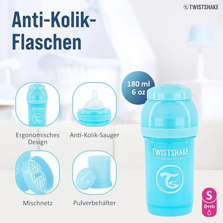 Anti-Kolik Bebek Biberonu Mavi 0+ Ay 180 ml