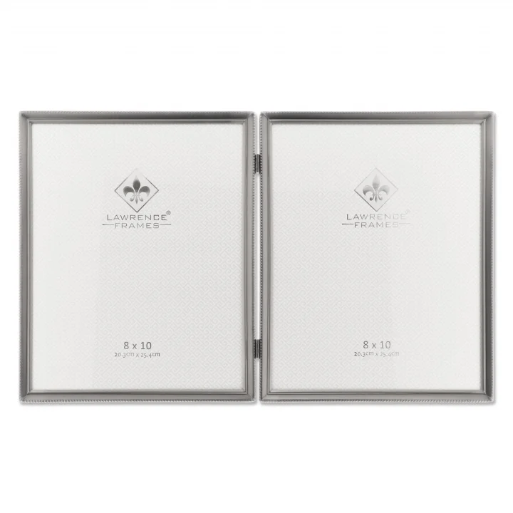 antik Pewter 8 x 10 Hinged Double Picture frame – Boncuk BORDER tasarım