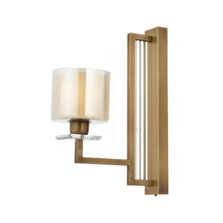 AP-60190-1E Eskitme Kaplama Aplik E27 Metal Kristal 15x32cm