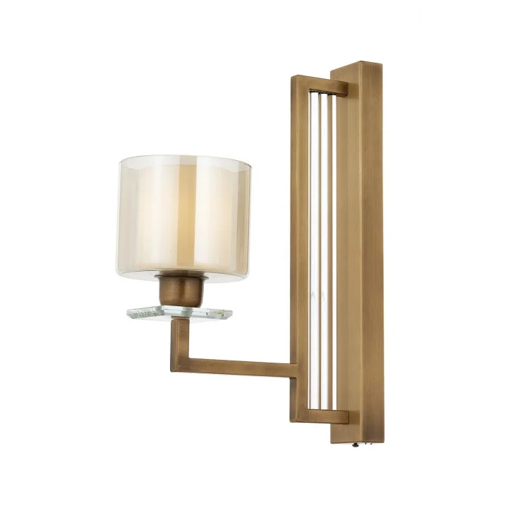 AP-60190-1E Eskitme Kaplama Aplik E27 Metal Kristal 15x32cm