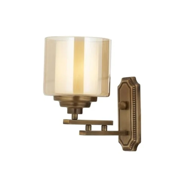 AP-60402-1E Eskitme Kaplama Aplik E27 Metal Cam 25x15cm
