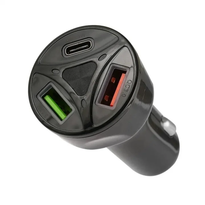 Apera BN72 55W Araç İçi Çakmaklık Hızlı Şarj Aleti PD Quick Charger 2 USB 1 Type-C Çıkış
