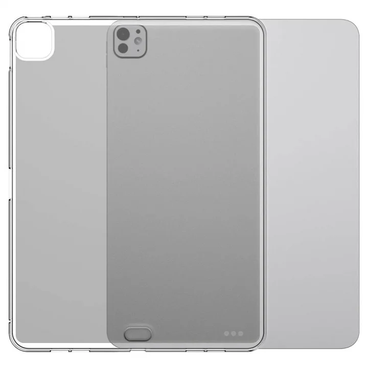 Apple ile uyumlu iPad Pro 11 2024 Kılıf Tablet Süper Silikon Kapak Şeffaf