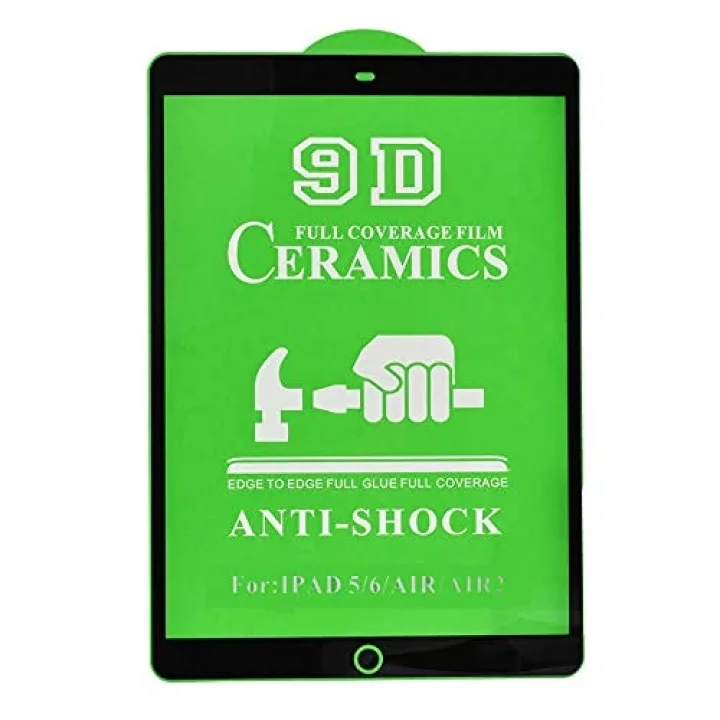 Apple iPad 6. Nesil 9.7 2018 ile uyumlu Tablet Seramik Ekran Koruyucu A1893 A1954 Siyah