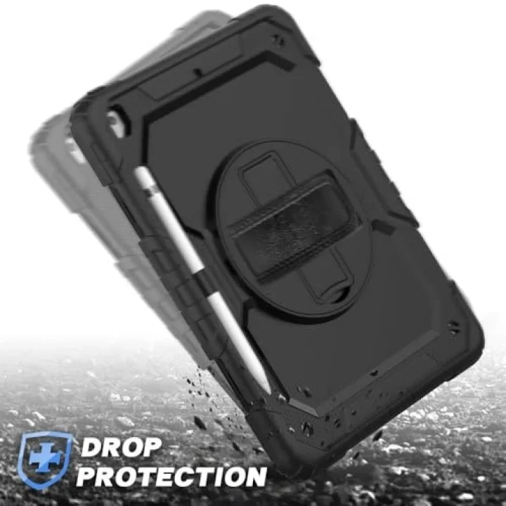 Apple iPad 9. 8. 7. Nesil 10.2 ile uyumlu Kılıf Defender Askılı Pars Case Fuji 2019 2020 2021 2022 Siyah