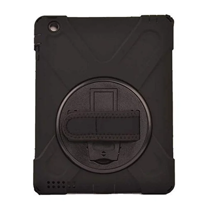 Apple iPad Mini 1 ile uyumlu Kılıf Defender Askılı Zırhlı Tank Case Siyah