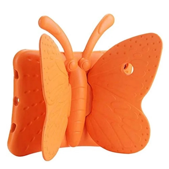 Apple iPad Mini 4 ile uyumlu Kılıf Kelebek Desen Case A1538 A1550 Sarı