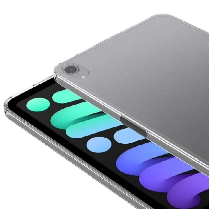Apple iPad Mini 7 Mini 6 ile uyumlu Kılıf Tablet Hibrit Silikon Case Kapak 2021-2024 Renksiz