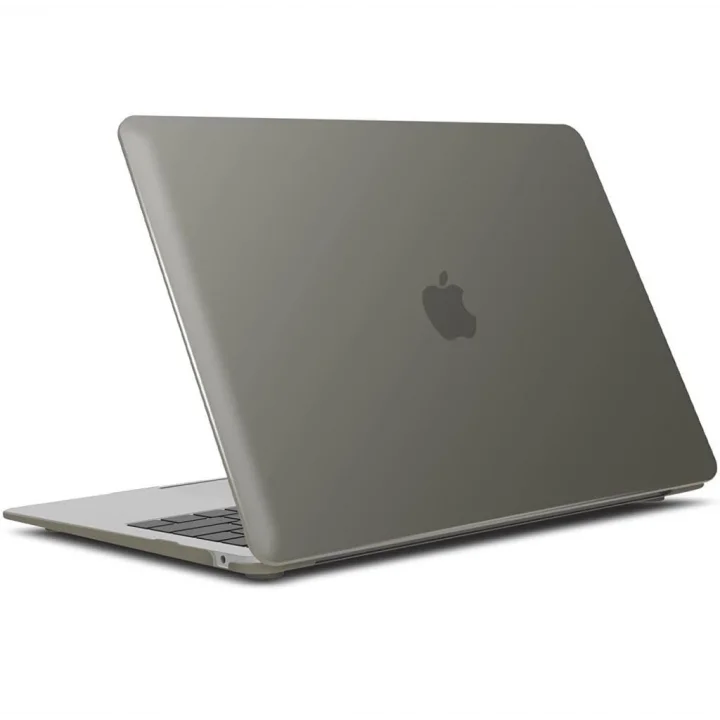 Apple Macbook Air 13.3inç A1932 A2179 2020 ile uyumlu Kılıf Mat Ön Arka Kapak Gri