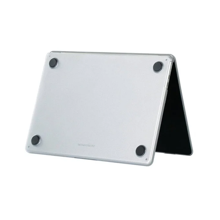 Apple Macbook Air 13.6inç M3 A3113 ile uyumlu Kılıf Premium İnce PC Mat Bottom Kapak Gri