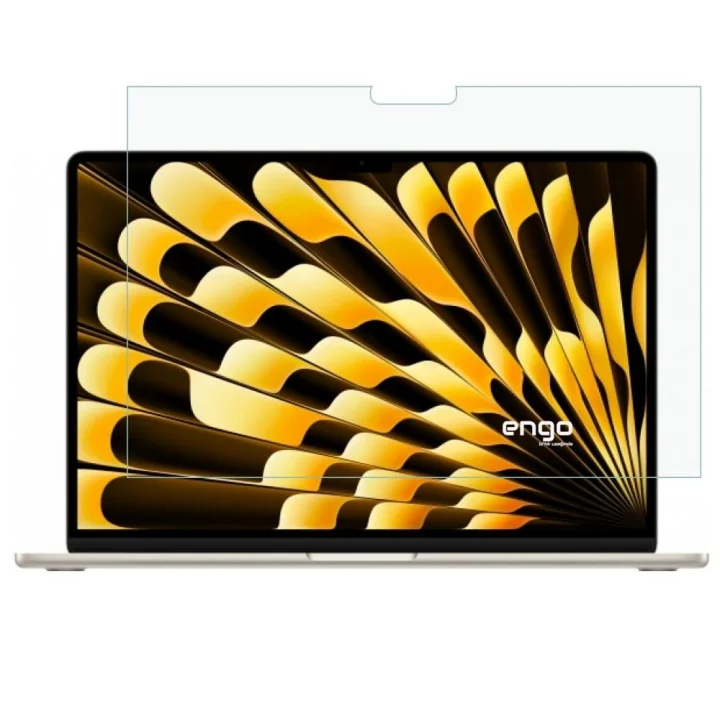 Apple Macbook Air 15.3 İnç İle Uyumlu Ekran Koruyucu Notebook, 9H Temperli Kırılmaz Esnek Nano Cam, Çizilmeye Ve Darbeye Dayanıklı Laptop Koruma, HD Şeffaf M2 (2023) 14:9