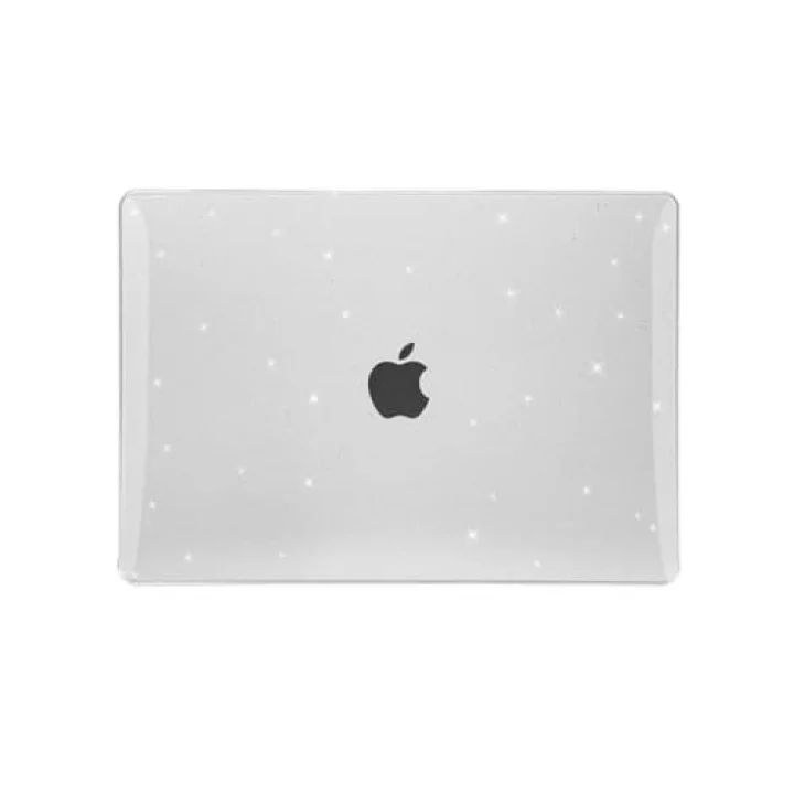Apple Macbook Air 15inç M3 A3114 ile uyumlu Kılıf Simli Ön Arka Kapak Renksiz