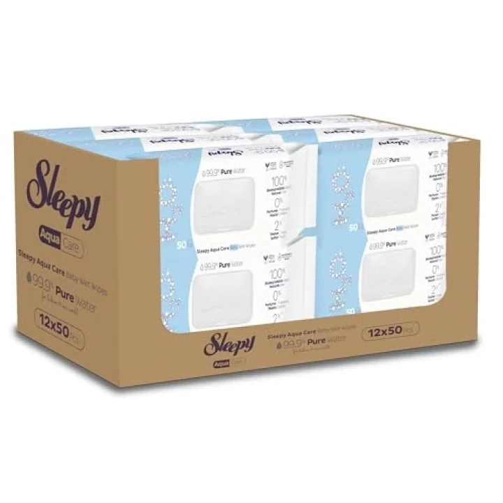 AquaCare H2O Yenidoğan Islak Bebek Havlusu 12x50