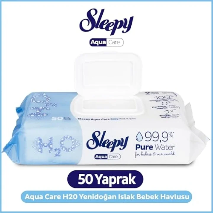 AquaCare H2O Yenidoğan Islak Bebek Havlusu 50