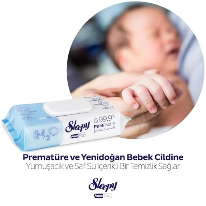 AquaCare H2O Yenidoğan Islak Bebek Havlusu 50