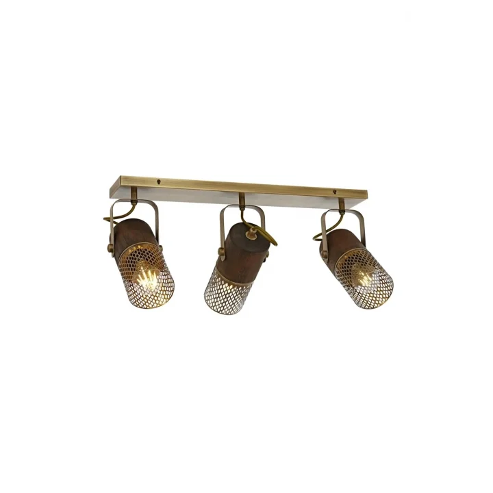 AR-60265-3EY Eskitme Kaplama Modern Avize E27 Metal Ahşap 60x30cm