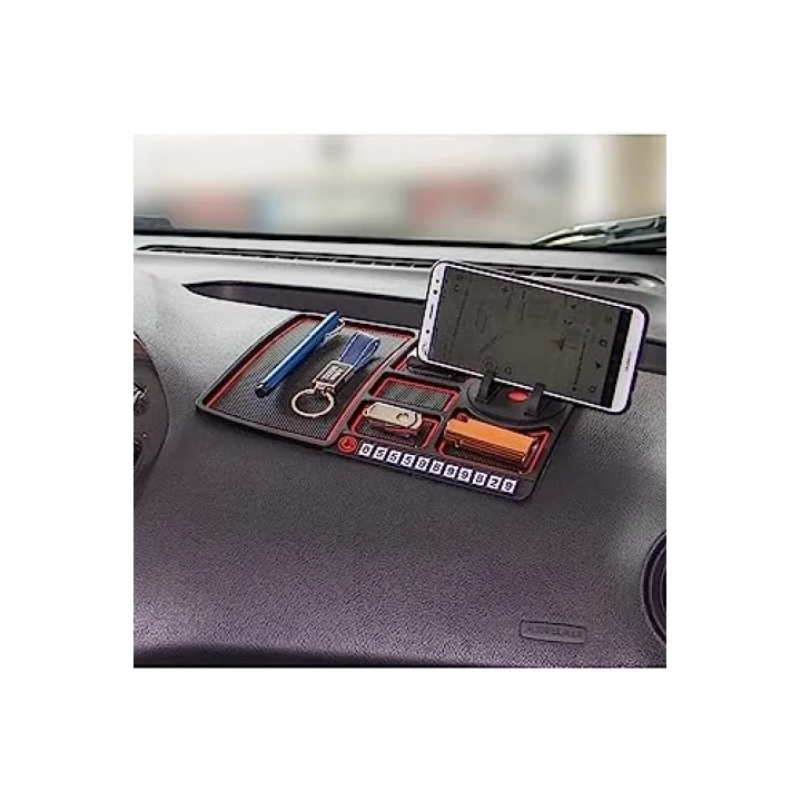 Araç İçi Torpido Kaydırmaz Telefon Tutucu Numaratör Araç Organizeri