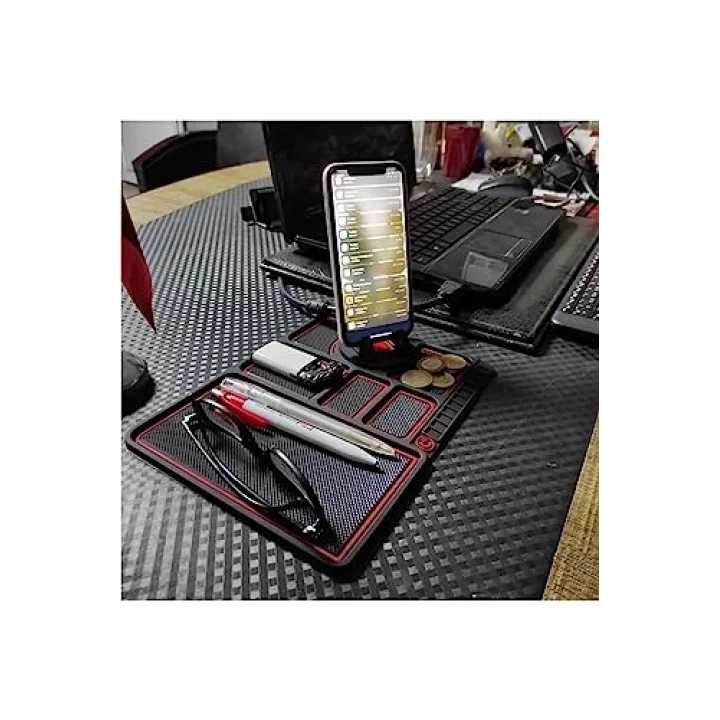 Araç İçi Torpido Kaydırmaz Telefon Tutucu Numaratör Araç Organizeri