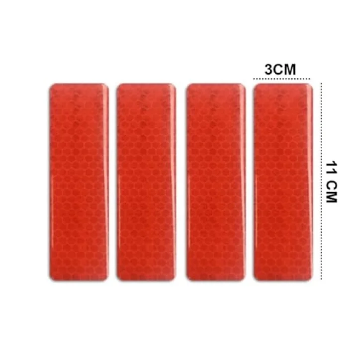 ARAÇ Uyarıcı Reflektif İkaz Sticker 4lü 11x3 cm