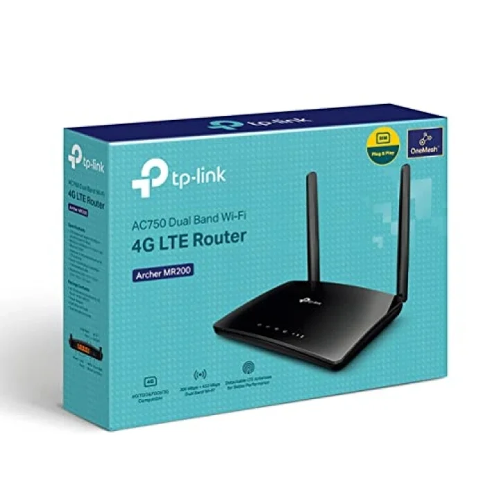 Archer MR200, AC750 Mbps Kablosuz Dual Band 3G/4G LTE Router, Çift Bantlı