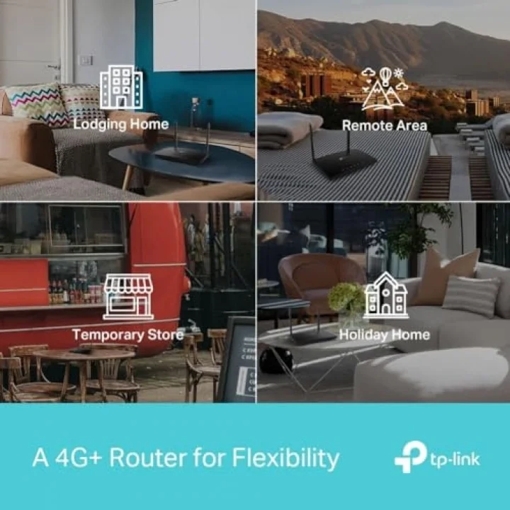 Archer MR600, 4G+ Cat6 AC1200 Mbps Wireless Dual-Band Gigabit Router, 4G/3G SIM Yuvası, MU-MIMO Teknolojisi, Yapılandırma Gerektirmez, Konuk Ağı ve Ebeveyn Kontrolü Desteği