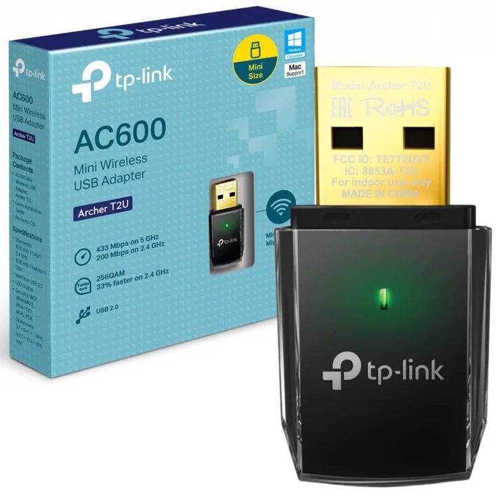 Archer T2U, 600Mbps Kablosuz Dual Band USB Adaptör