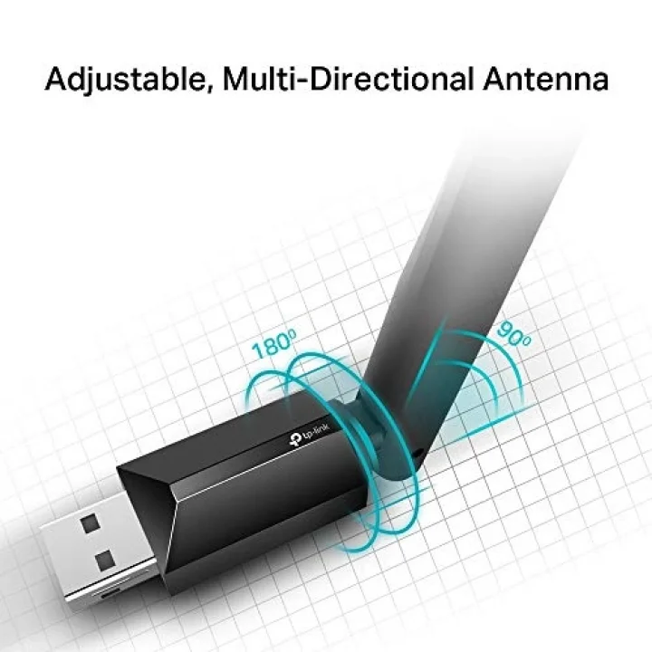 Archer T2U Plus, AC 600 Mbps Antenli Wireless USB Adaptör